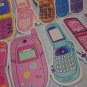 Retro Mobile Phone Cellphone Stickers : Vintage flip phones Decals Scrapbooking Kids crafts