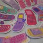 Retro Mobile Phone Cellphone Stickers : Vintage flip phones Decals Scrapbooking Kids crafts
