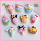Resin Sanrio Character Charms Crafts flat backs Scrapbook Figurines DIY Decor Crafts Resin Sanrio Character Charms Crafts flat backs Scrapbook Figurines DIY Decor Crafts