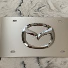 Mazda Mirror Chrome Stainless Steel Front License Plate with Caps