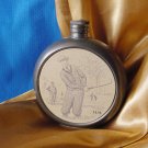 VINTAGE FINE BRITISH PEWTER Liquor Flask HALLMARKED