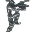 Miner Jumping  Pewter Mini Figurines Lot of 5