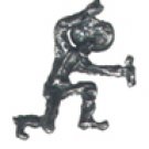 Miner Bending  Pewter Mini Figurines Lot of 5