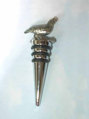 Quail Pewter Bottle Stopper