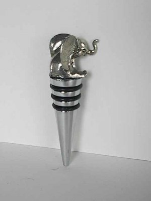 Elephant Pewter Bottle Stopper