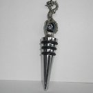 Blue Dragon  Pewter Wine  Bottle Stopper