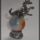 Dragon  Mini Pewter Figurines on  Marble