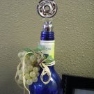 Brown Glass Pewter Bottle Stopper
