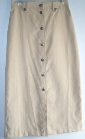 Lady Cheyenne Buff Ultra Suede Skirt Silver Conchos NWOT