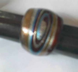 Red Swirl MURANO GLASS RING Size 7