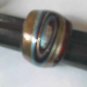 Red Swirl MURANO GLASS RING Size 7