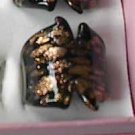 Black Gold  MURANO GLASS RING Size 7