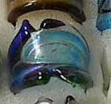 Navy MURANO GLASS RING Size 7