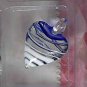 Blue and White Heart Glass Pendant