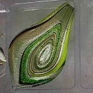 Green  Teardrop Glass Pendant