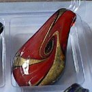 Red Gold Teardrop Glass Pendant