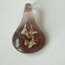 Light Purple Spoon Lampwork  Glass Pendant