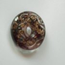 Purple doughnut Lampwork  Glass Pendant