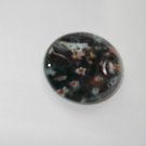Black  Oval Lampwork  Glass Pendant