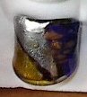 Blue Gold  MURANO GLASS RING Size 7.5