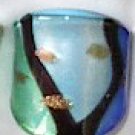 Lt Blue  MURANO GLASS RING Size 7