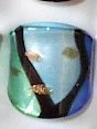 Lt Blue  MURANO GLASS RING Size 7