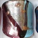 Lavender Blue Gold  MURANO GLASS RING Size 7.5