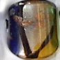 Blue Gold  MURANO GLASS RING Size 6