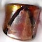 Brown  Gold  MURANO GLASS RING Size 6