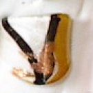 White Gold MURANO GLASS RING Size 8.5