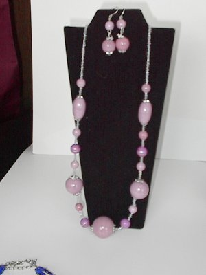 Pinks Ceramic  NECKLACE SET