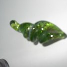 Green Swirel Lampwork  Glass Pendant