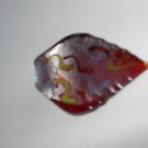 Rust silver Leaf  Lampwork  Glass Pendant