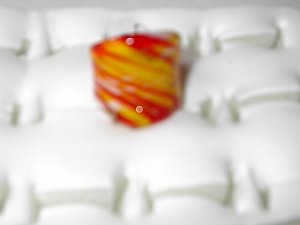 Orange Yellow  MURANO GLASS RING Size 7
