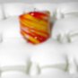 Orange Yellow  MURANO GLASS RING Size 7