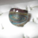 Purple Green   MURANO GLASS RING Size 7.5