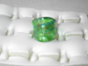 Green   MURANO GLASS RING Size 7