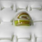 Yellow White  MURANO GLASS RING Size 7