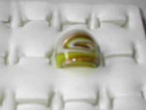 Yellow White  MURANO GLASS RING Size 7