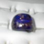 Blue  Gold   MURANO GLASS RING Size 8