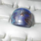 Light Blue Silver MURANO GLASS RING Size 8.5
