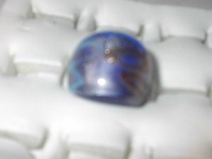 Light Blue Silver MURANO GLASS RING Size 8.5