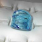 Clear  Blue  MURANO GLASS RING Size 8.5