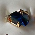 Blue Austrian Crystal Stone set in 14kgp Size 4