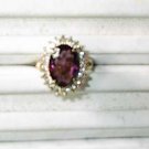 Amthiest Stone set in gold plated  Size 6