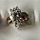 Aquamarine Set in CZ Gold Plated  Size 5