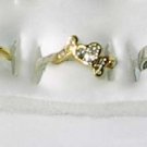 CZ Small Heart Design  18Gold Plated  Size 5