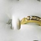 Flat Band With CZ Stones 18Gold Plated  Size 6