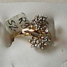 Multi Cluster Cz S Shape  Ring 18Gold Plated Size 5