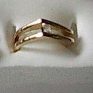Single Side CZ  Ring 18Gold Plated Size 5